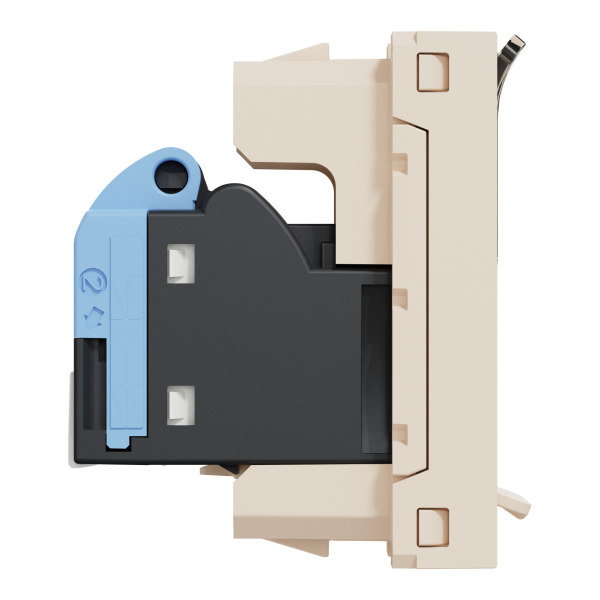 Розетка комп'ютерна RJ45, одинарна, кат.6 UTP, 1 модуль, бежевий, Unica NEW NU341444