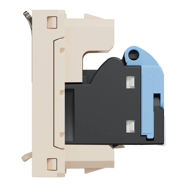 Розетка комп'ютерна RJ45, одинарна, кат.6 UTP, 1 модуль, бежевий, Unica NEW NU341444