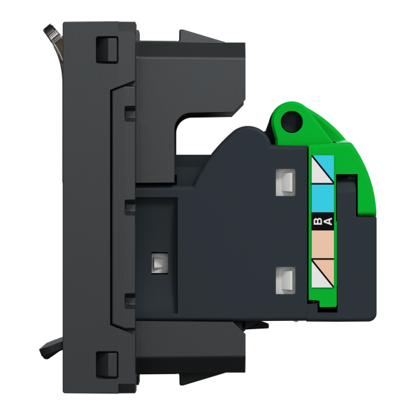 Розетка комп'ютерна RJ45, одинарна, кат.6 UTP, 1 модуль, антрацит, Unica NEW NU341454