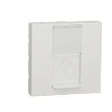 Розетка комп'ютерна RJ45, одинарна, кат.6 UTP, 2 модуля, білий, Unica NEW NU341518