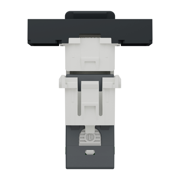 Розетка комп'ютерна RJ45, одинарна, кат.6 UTP, 2 модуля, антрацит, Unica NEW NU341554
