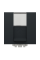 Розетка комп'ютерна RJ45, одинарна, кат.6 UTP, 2 модуля, антрацит, Unica NEW NU341554