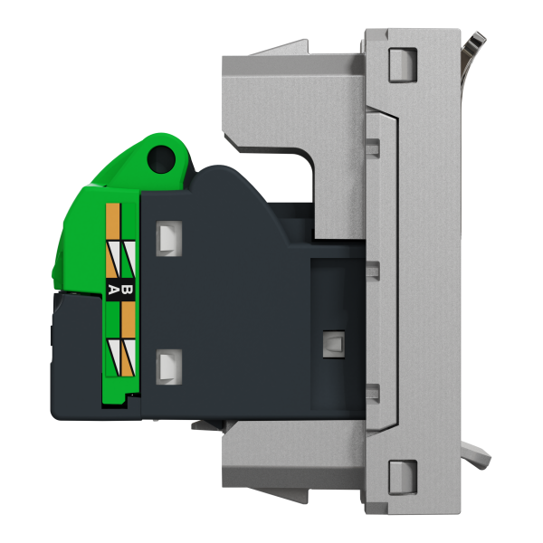 Розетка комп'ютерна RJ45, одинарна, кат.6 STP, 1 модуль, алюміній, Unica NEW NU341630