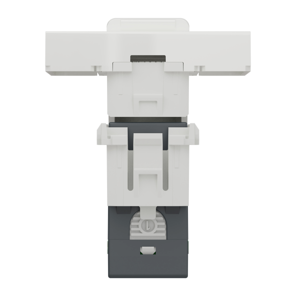 Розетка комп'ютерна RJ45, одинарна, кат.6 STP, 2 модуля, білий, Unica NEW NU341718
