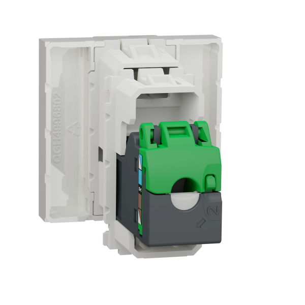 Розетка комп'ютерна RJ45, одинарна, кат.6 STP, 2 модуля, білий, Unica NEW NU341718