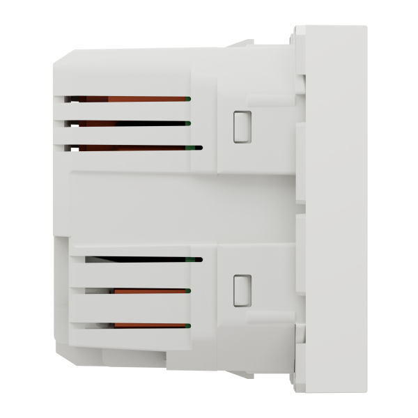 Розетка USB 2.0 зарядна подвійна 2.1А, 2 модуля, білий, Unica NEW NU341818