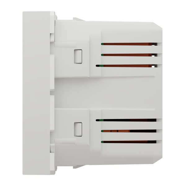 Розетка USB 2.0 зарядна подвійна 2.1А, 2 модуля, білий, Unica NEW NU341818
