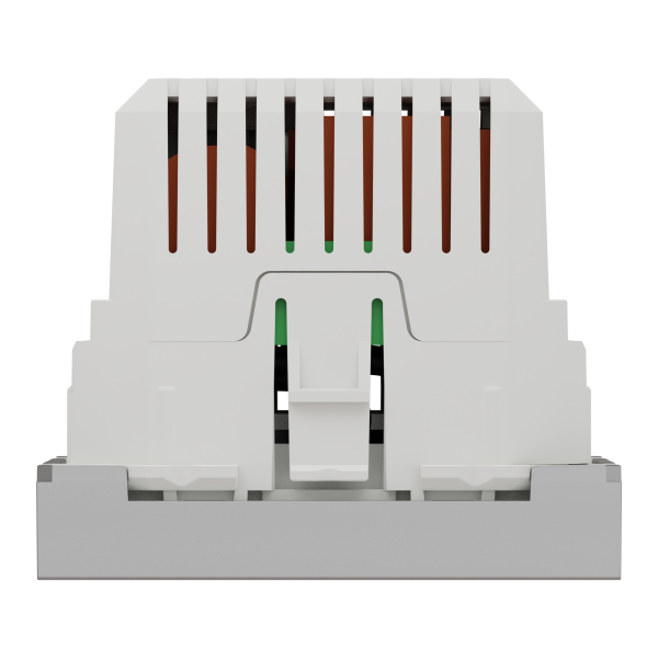 Розетка USB 2.0 зарядна подвійна 2.1А, 2 модуля, алюміній, Unica NEW NU341830