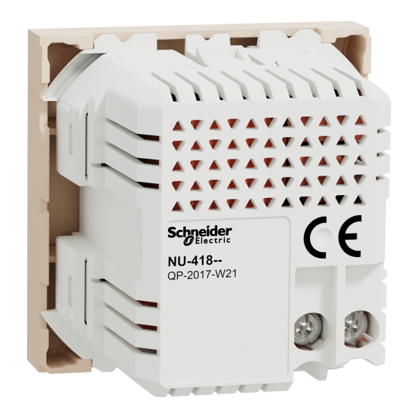 Розетка USB 2.0 зарядна подвійна 2.1А, 2 модуля, бежевий, Unica NEW NU341844