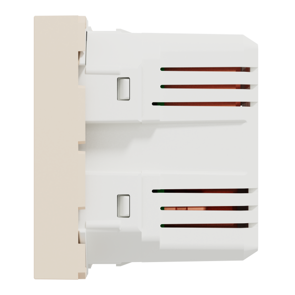 Розетка USB 2.0 зарядна подвійна 2.1А, 2 модуля, бежевий, Unica NEW NU341844