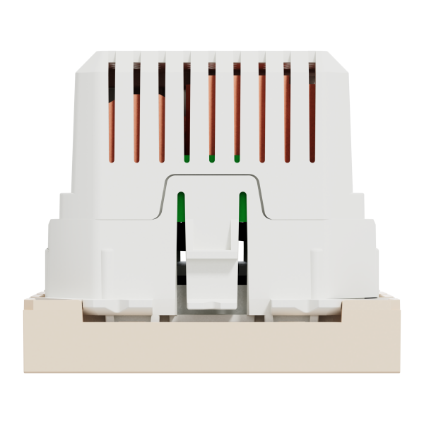 Розетка USB 2.0 зарядна подвійна 2.1А, 2 модуля, бежевий, Unica NEW NU341844
