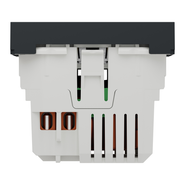 Розетка USB 2.0 зарядна подвійна 2.1А, 2 модуля, антрацит, Unica NEW NU341854