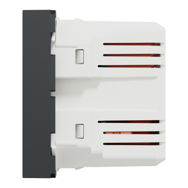 Розетка USB 2.0 зарядна подвійна 2.1А, 2 модуля, антрацит, Unica NEW NU341854