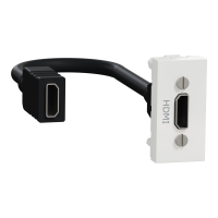 Розетка HDMI, 1 модуль, білий, Unica NEW NU343018