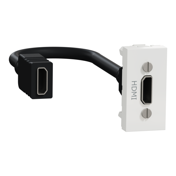 Розетка HDMI, 1 модуль, білий, Unica NEW NU343018