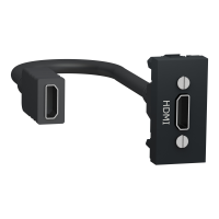 Розетка HDMI, 1 модуль, антрацит, Unica NEW NU343054