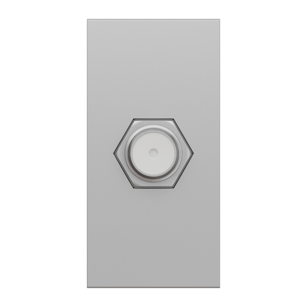 Розетка Coaxial F-type, 1 модуль алюм, NU346830