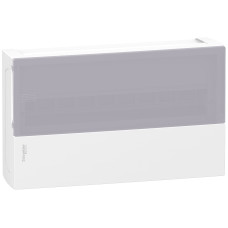 Щит MINI PRAGMA 1ряд/18 модулів, навісний, димчасті дверцята Schneider Electric MIP12118T