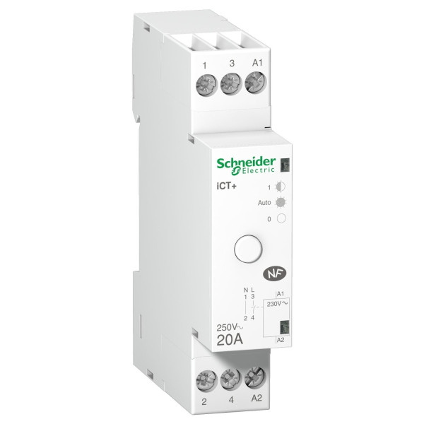 Контактор ICT+ 20A 1НВ ~230В/50Гц ручне керування Schneider Electric A9C15031