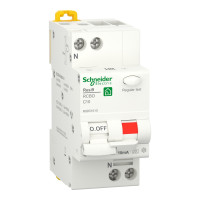 Диференційний автомат 6kA 1P+N 10A C 10mA А, Resi9 Schneider Electric R9D51610