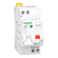 Диференційний автомат 6kA 1P+N 16A C 30mA А, Resi9 Schneider Electric R9D55616