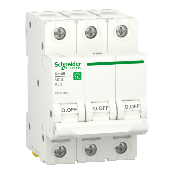 Автоматичний вимикач 6kA 3P 40A В, Resi9 Schneider Electric R9F02340