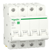 Автоматичний вимикач 6kA 4P 25A В, Resi9 Schneider Electric R9F02425