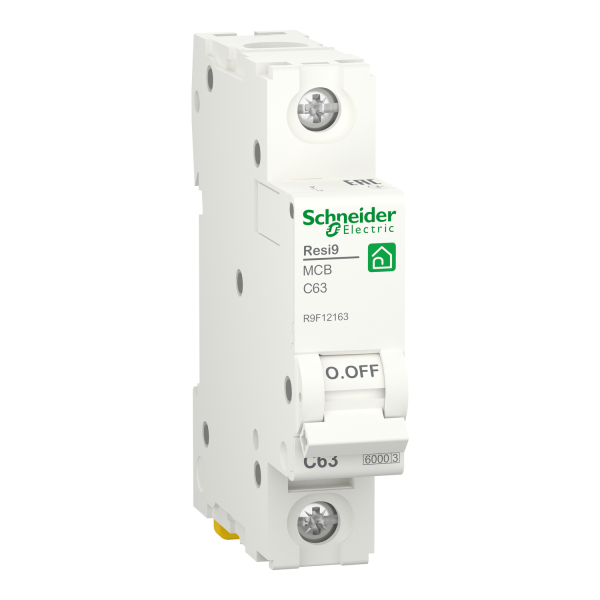 Автоматичний вимикач 6kA 1P 63A C, Resi9 Schneider Electric R9F12163