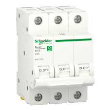 Автоматичний вимикач 6kA 3P 25A C, Resi9 Schneider Electric R9F12325