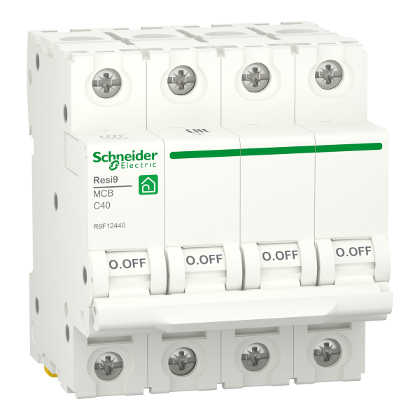 Автоматичний вимикач 6kA 4P 40A C, Resi9 Schneider Electric R9F12440
