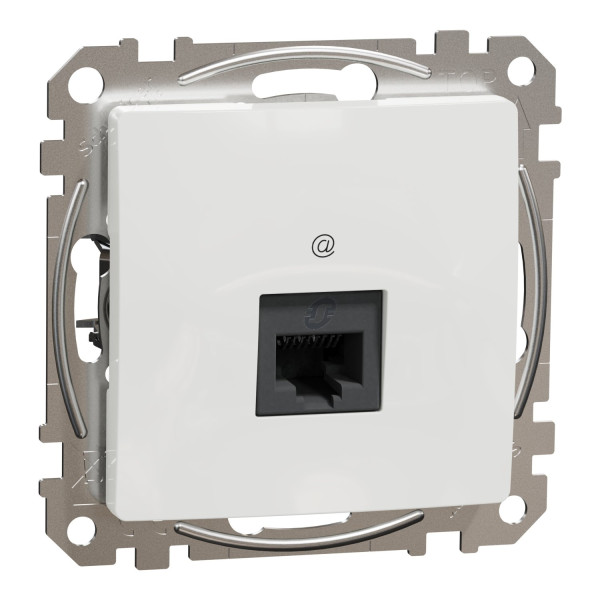Комп'ютерна розетка RJ45, кат. 6, неекр. UTP, Білий, Sedna Design SDD111461