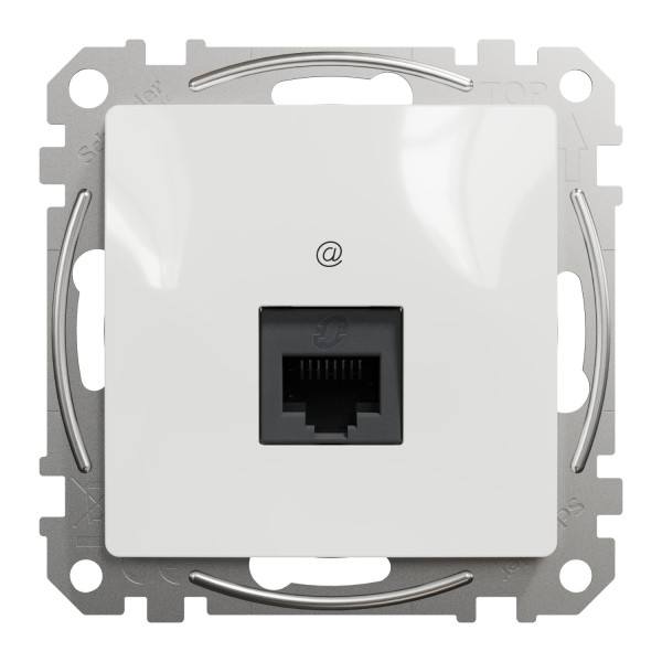 Комп'ютерна розетка RJ45, кат. 6, неекр. UTP, Білий, Sedna Design SDD111461