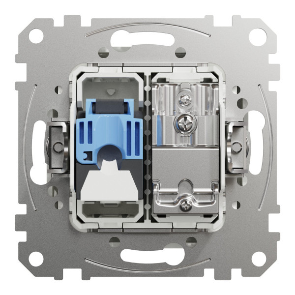 Комп'ютерна розетка RJ45+TV, кат. 6, неекр. UTP, Білий, Sedna Design SDD111469T
