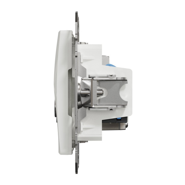 Комп'ютерна розетка RJ45+TV, кат. 6, неекр. UTP, Білий, Sedna Design SDD111469T