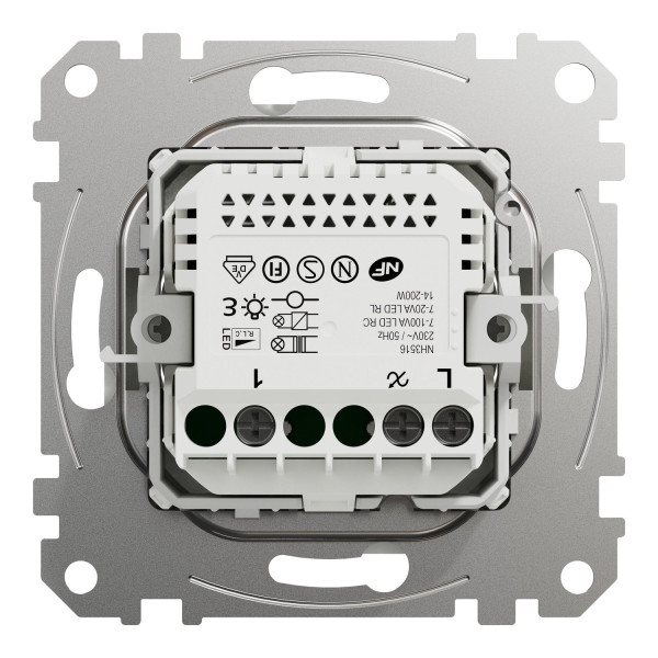 Світлорегулятор поворотний LED, 230В, 100Вт, Білий, Sedna Design SDD111502