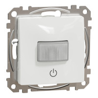 Датчик руху з кнопкою, 160град, 10А-230В, Білий, Sedna Design SDD111504