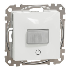 Датчик руху з кнопкою, 160град, 10А-230В, Білий, Sedna Design SDD111504