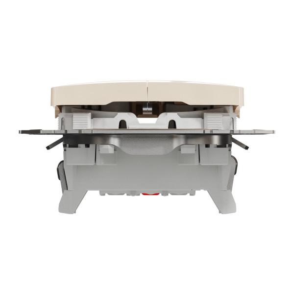 Двохклавішний вимикач 10А-250В, Бежевий, Sedna Design SDD112105