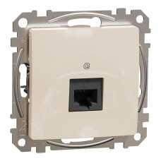 Комп'ютерна розетка RJ45, кат. 5e, неекр. UTP, Бежевий, Sedna Design SDD112451