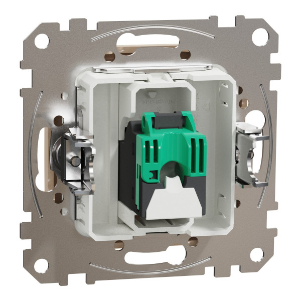 Комп'ютерна розетка RJ45, кат. 5e, неекр. UTP, Бежевий, Sedna Design SDD112451