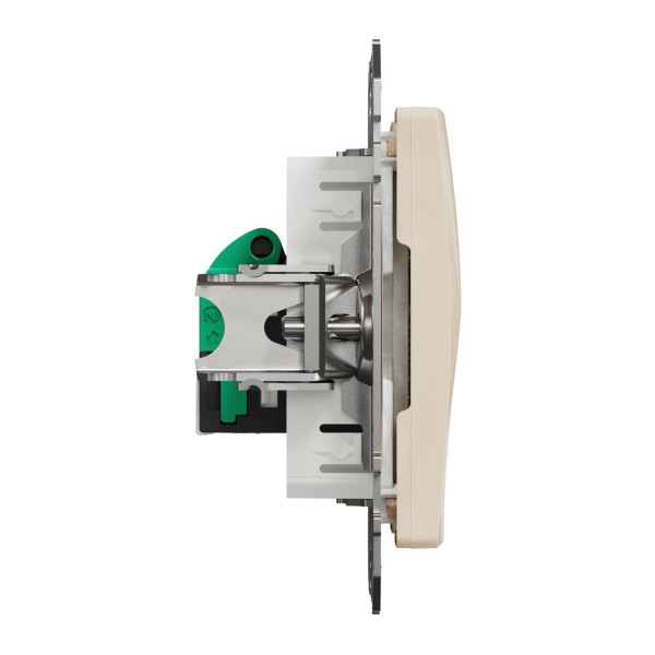 Комп'ютерна розетка RJ45, кат. 5e, неекр. UTP, Бежевий, Sedna Design SDD112451