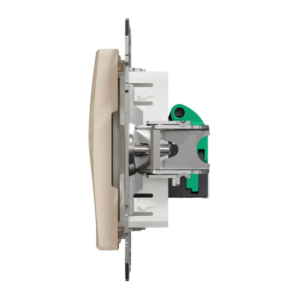 Комп'ютерна розетка RJ45, кат. 5e, неекр. UTP, Бежевий, Sedna Design SDD112451