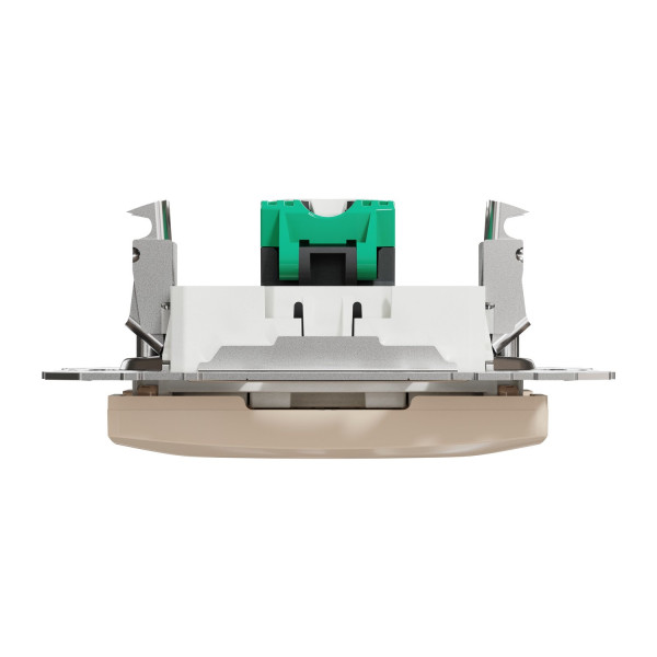 Комп'ютерна розетка RJ45, кат. 5e, неекр. UTP, Бежевий, Sedna Design SDD112451