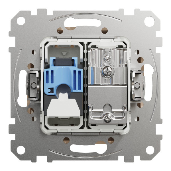 Комп'ютерна розетка RJ45+TV, кат. 6, неекр. UTP, Бежевий, Sedna Design SDD112469T