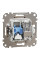 Комп'ютерна розетка RJ45+TV, кат. 6, неекр. UTP, Бежевий, Sedna Design SDD112469T