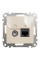 Комп'ютерна розетка RJ45+TV, кат. 6, неекр. UTP, Бежевий, Sedna Design SDD112469T