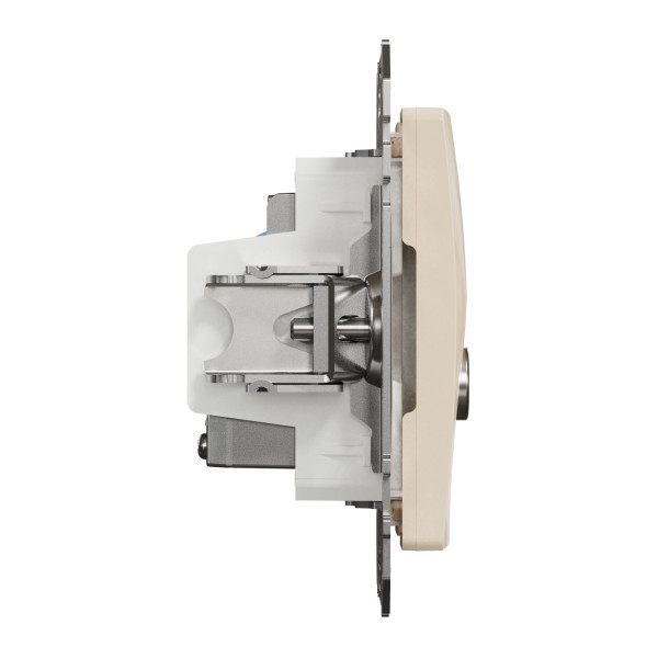 Комп'ютерна розетка RJ45+TV, кат. 6, неекр. UTP, Бежевий, Sedna Design SDD112469T