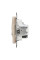 Комп'ютерна розетка RJ45+TV, кат. 6, неекр. UTP, Бежевий, Sedna Design SDD112469T