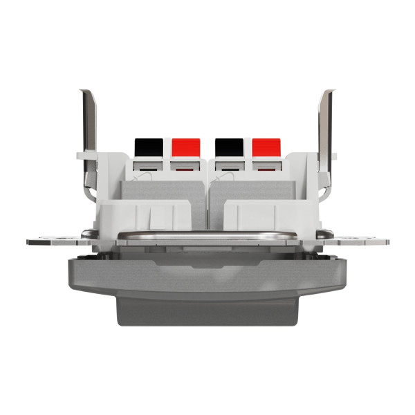 Аудіорозетка подвійна, Алюміній, Sedna Design SDD113411