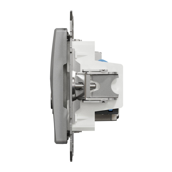 Комп'ютерна розетка RJ45+TV, кат. 6, неекр. UTP, Алюміній, Sedna Design SDD113469T